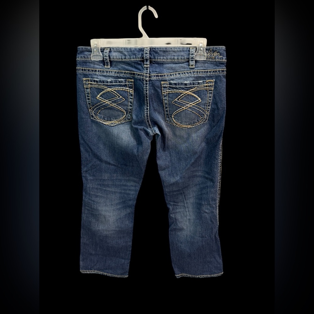 Silver Jeans Women's Blue Cropped Jeans Frances Capri Size 33 - Picture 2 of 6